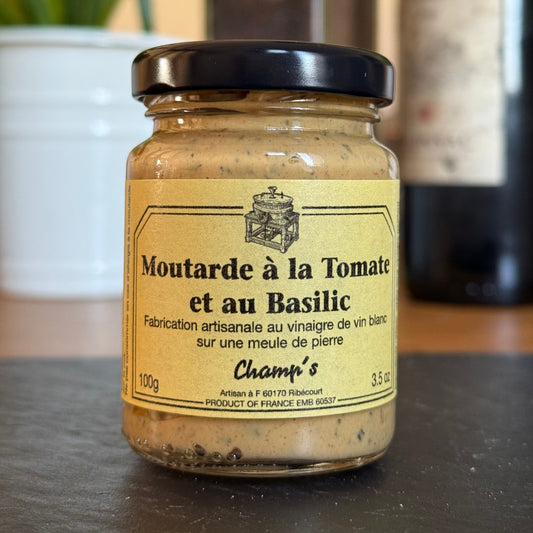 Moutardes à la tomate et au basilic